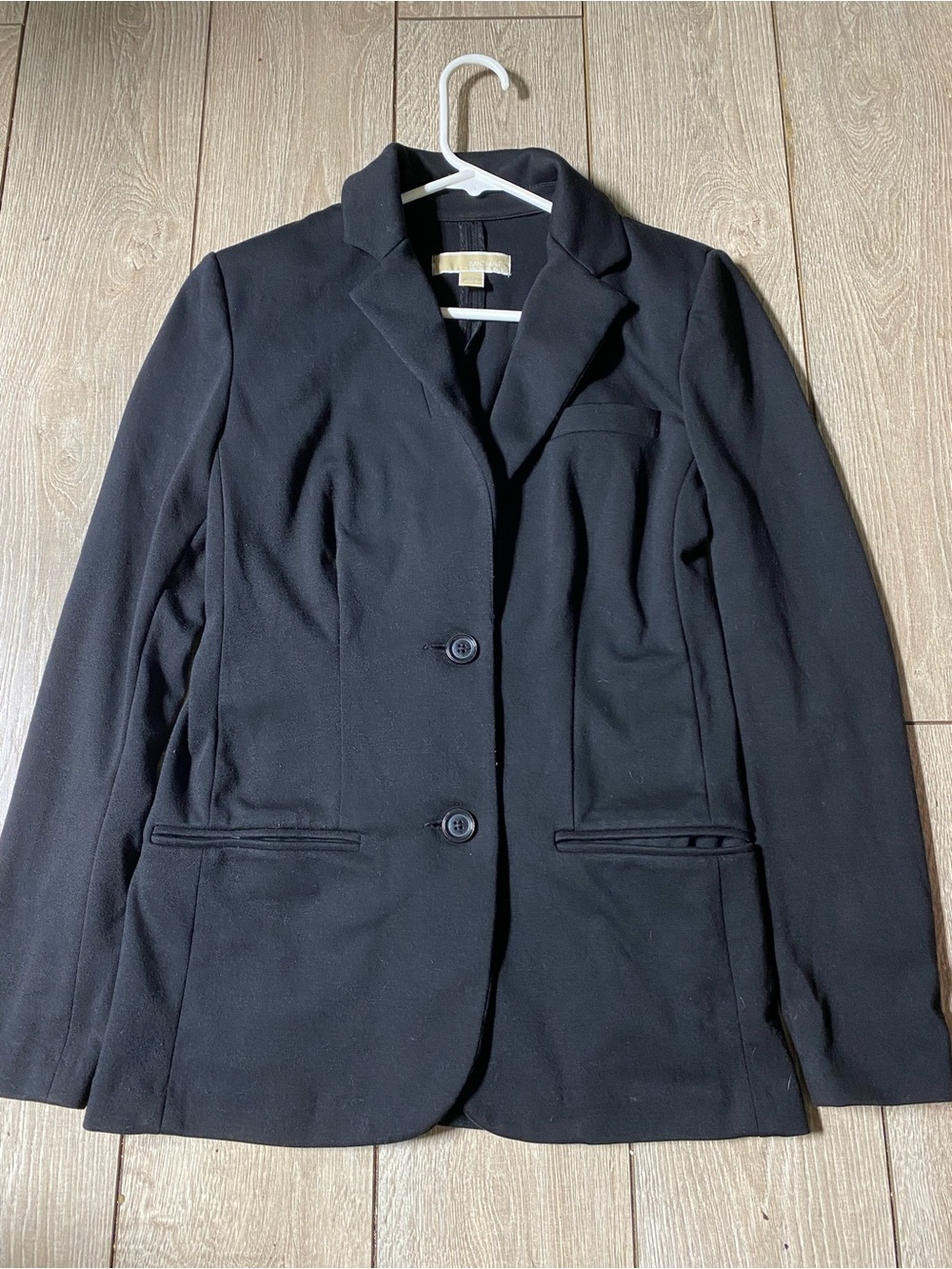 MICHAEL Michael Kors Black Two-Button Knit Ponte Blazer Jacket Sz XS